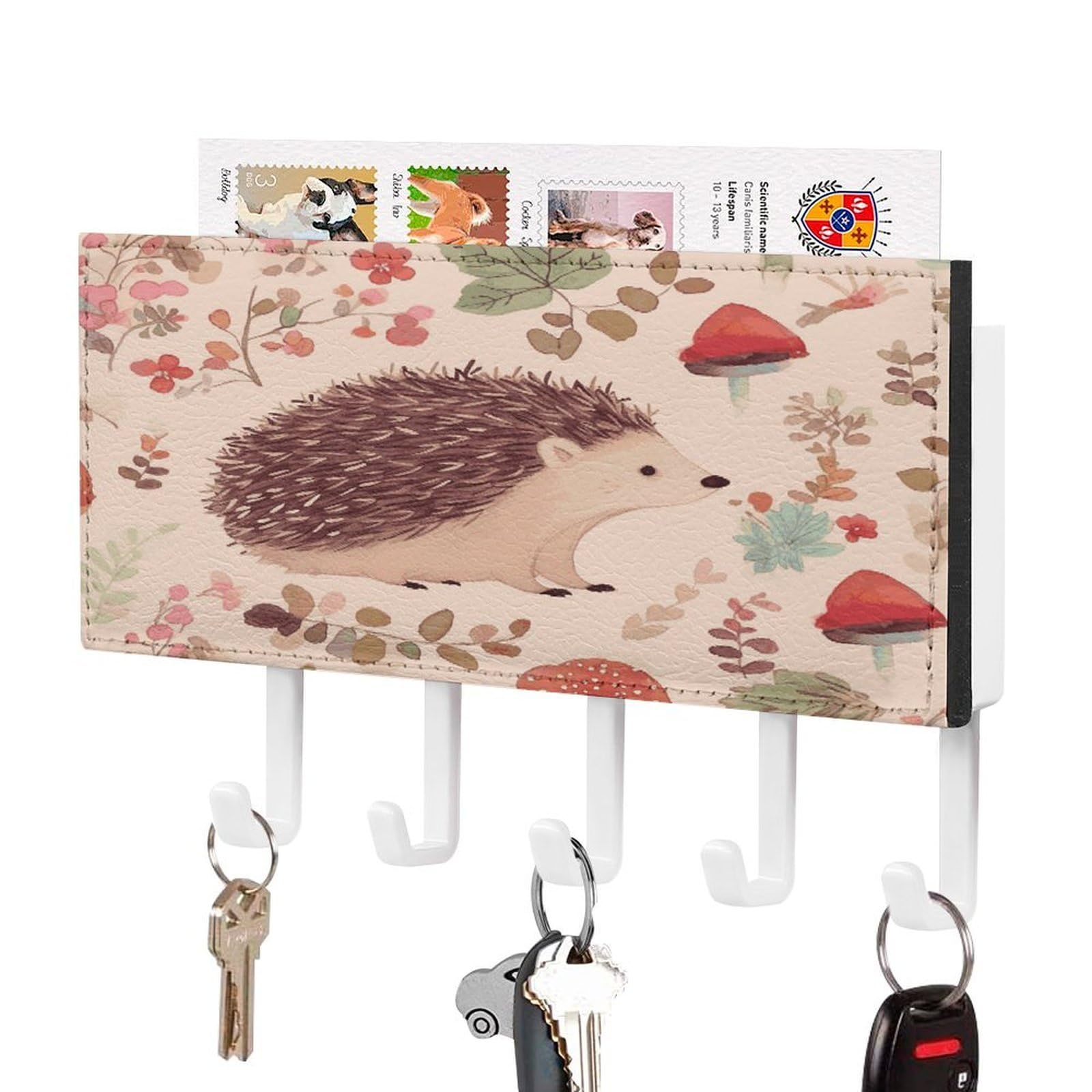 Adhesivo de montaje en pared erizo para colgar llaves y ordenar cartas sin taladrar