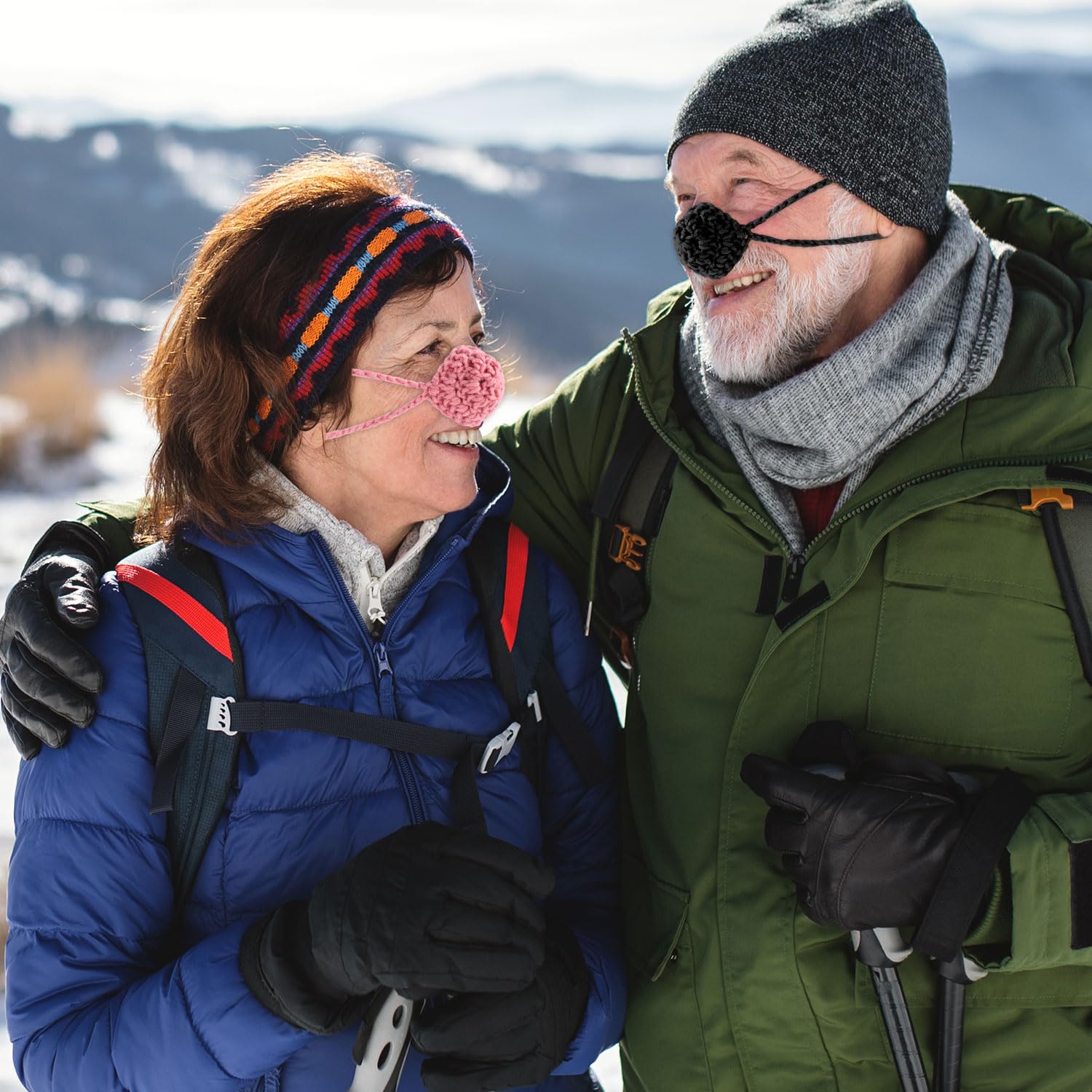 lasuroa 2uds Calentadores Nasales de Invierno, Cubrenariz Crochet Resistentes Viento y Cómodos para Climas Fríos Accesorios Esquí Actividades Aire Libre para Hombres y Mujeres