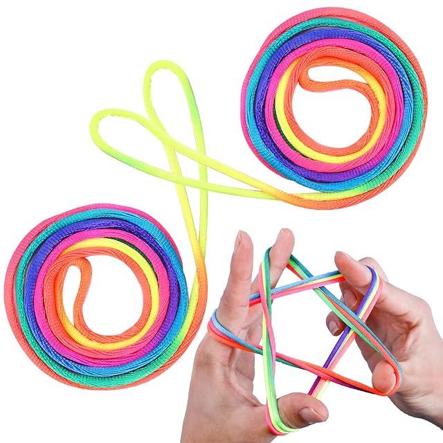 2 Pcs Cuerdas para Los Dedos,Juego de Cuerda para Los Dedos,Longitud 160 cm