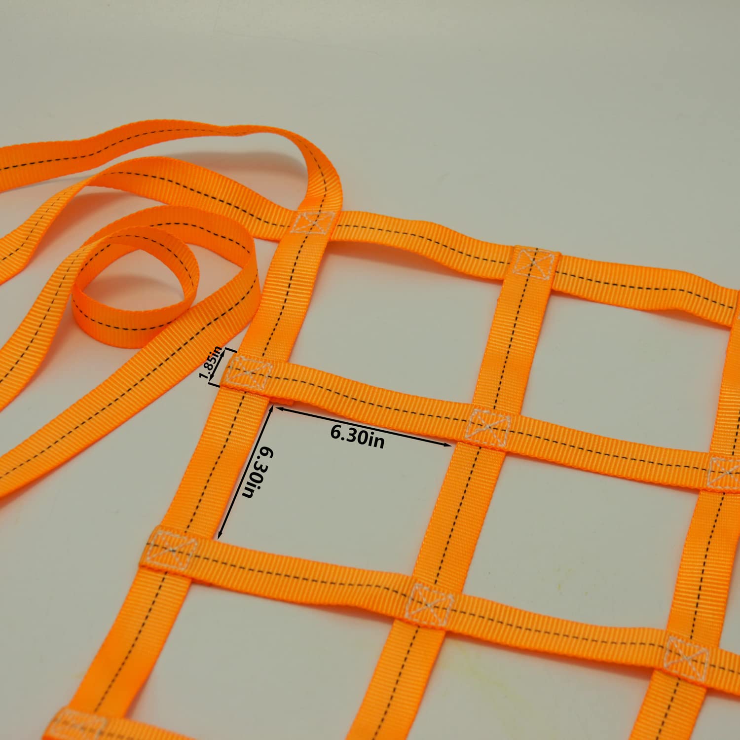 Cinghie di sicurezza per sollevamento pesi, rete piatta in nylon, per carico e scarico di oggetti pesanti, 15 cm, maglia quadrata resistente allo strappo per edilizia, sartiame, traslochi