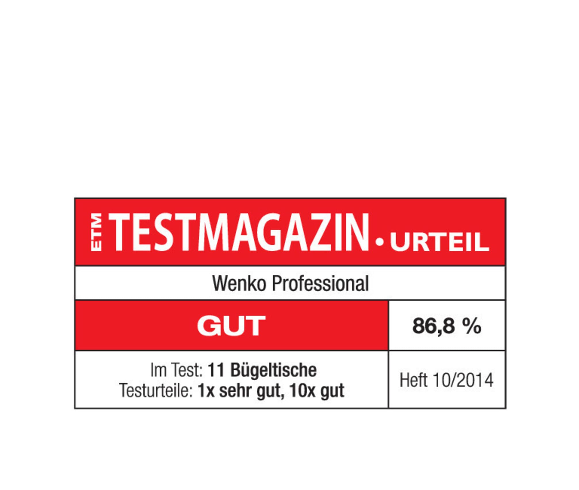 WENKO XXL Bügelbrett für Dampfbügelstation & Dampfbügeleisen, standfest | Bügeltisch 130 x 48 cm, TÜV/GS, höhenverstellbar, mit Steckdose, absenkbare Ablage & Polsterung, weiß/grau, Mod. Professional