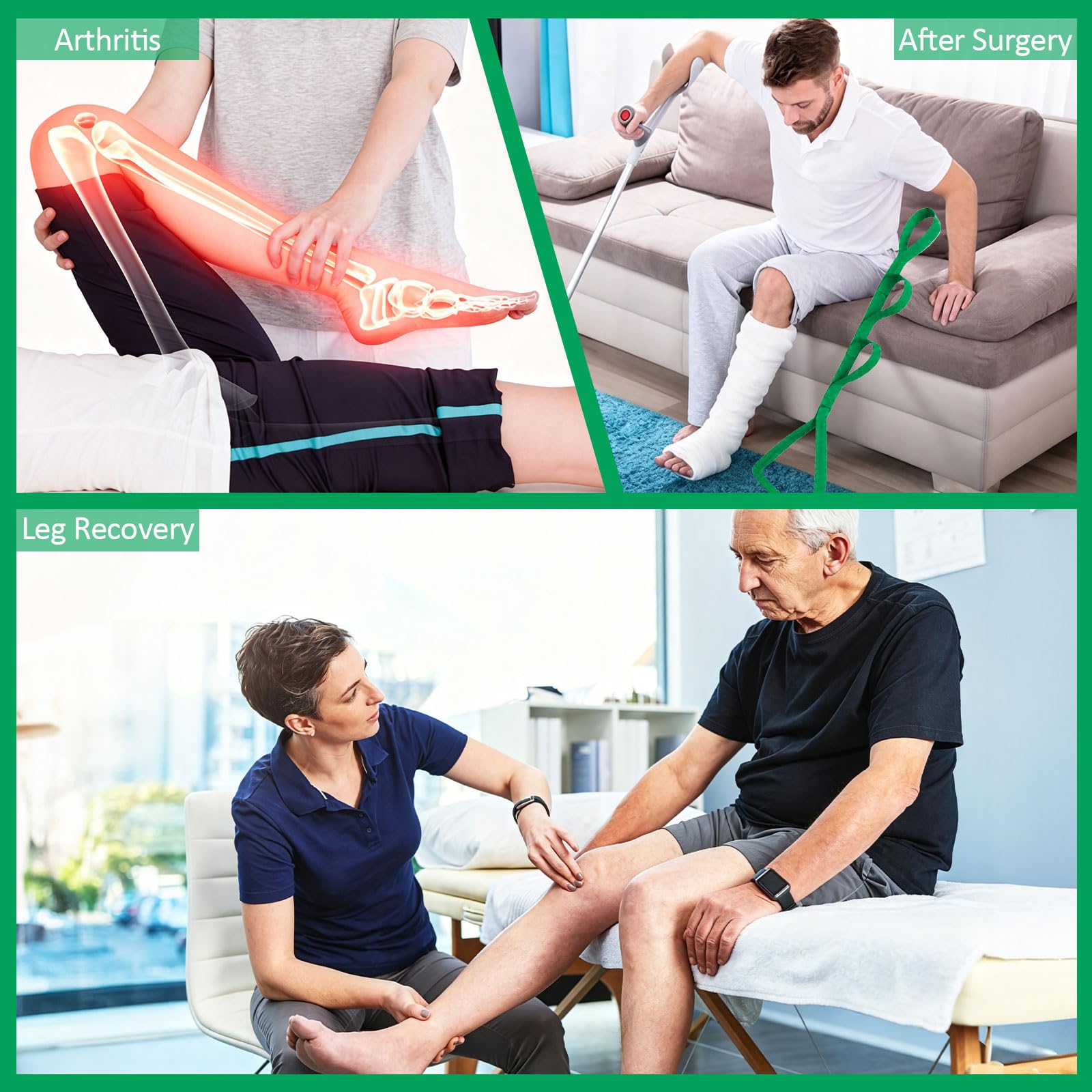 45" Leg Lifter Strap After Knee Surgery Hip Replacement with Multi Loops — Amazon image 8