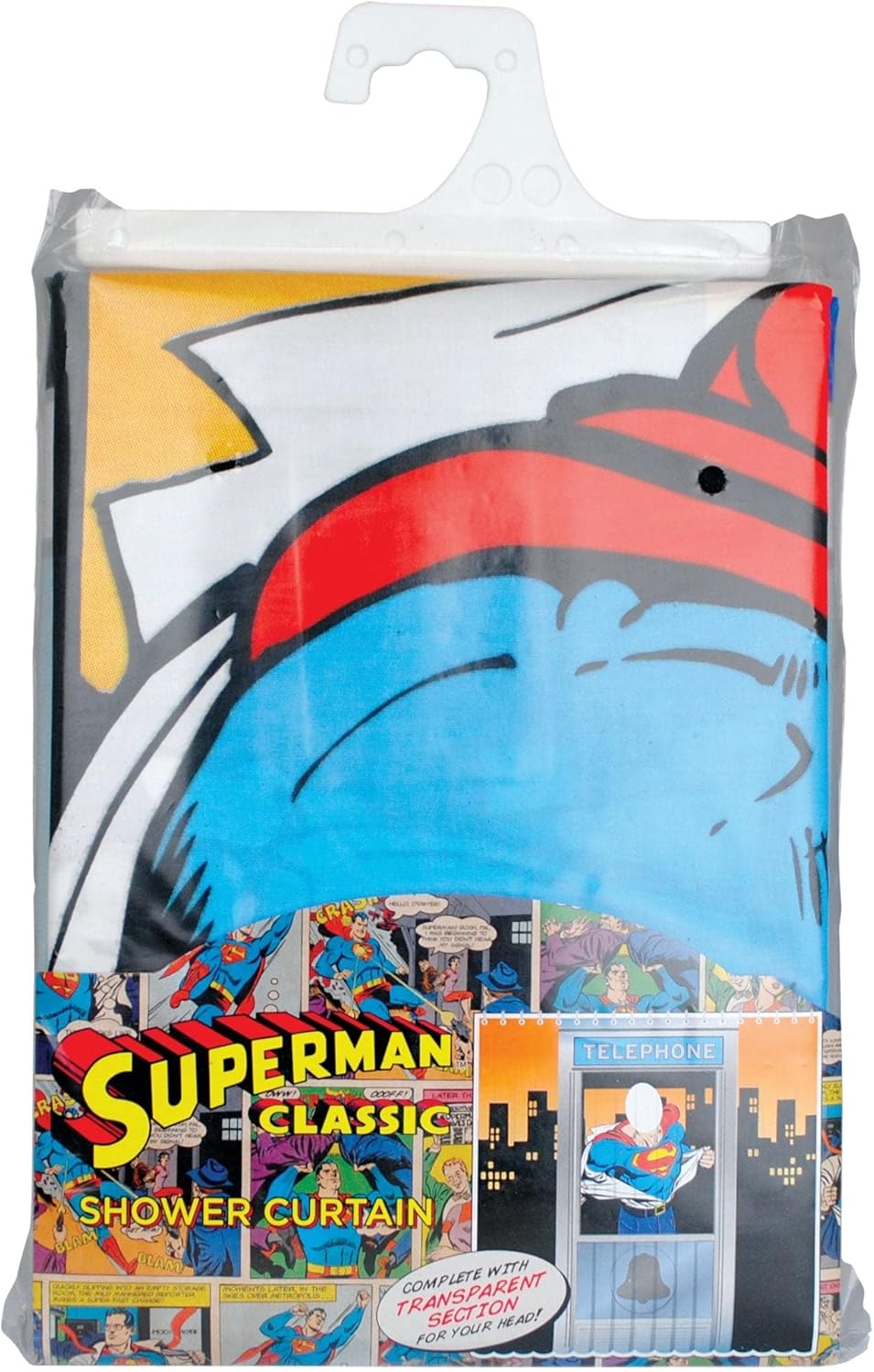 Superman shower curtain telephone