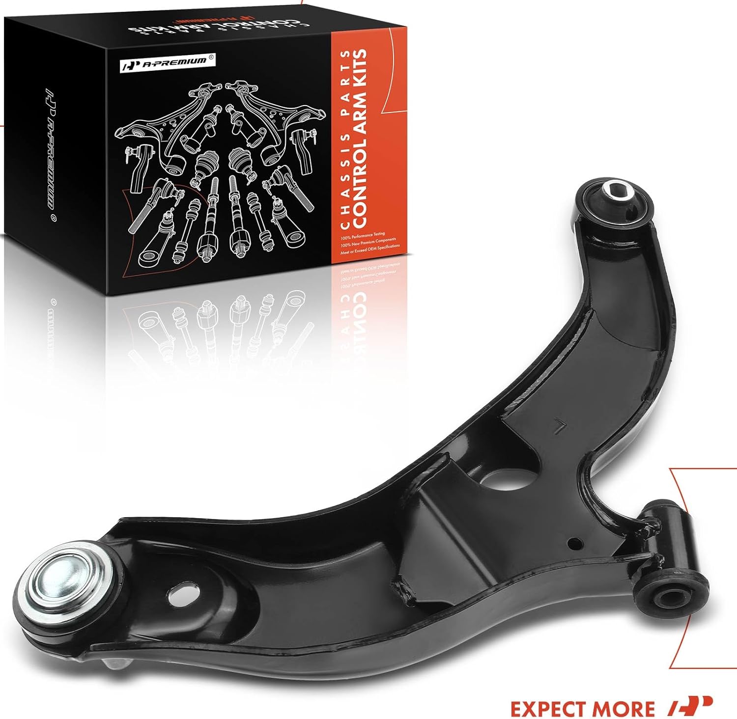 A-Premium Front Left Lower Control Arm, with Ball Joint & Bushing, Compatible with Mazda Protege 1999-2003, Protege5 2002-2003