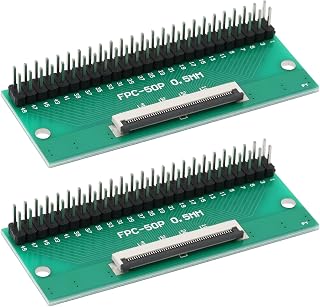 EMSea 2 Stück elektronische Leiterplatte 50-poliger zweireihiger Stecker-Adapter 26 x 64 mm passend für den Anschluss von FFC/FPC