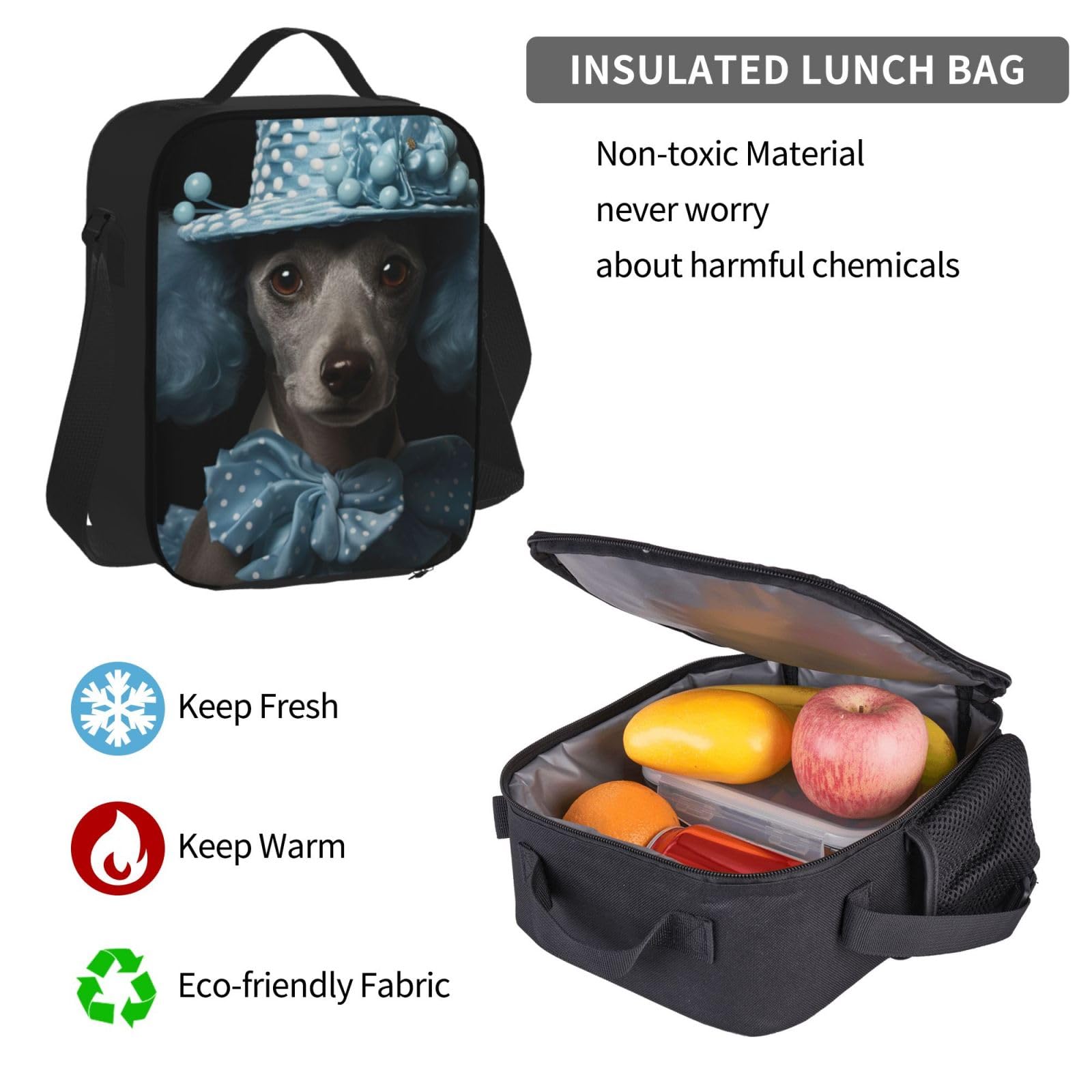 Zaino, borsa portapranzo, astuccio, set da 3 pezzi, per lavoro e