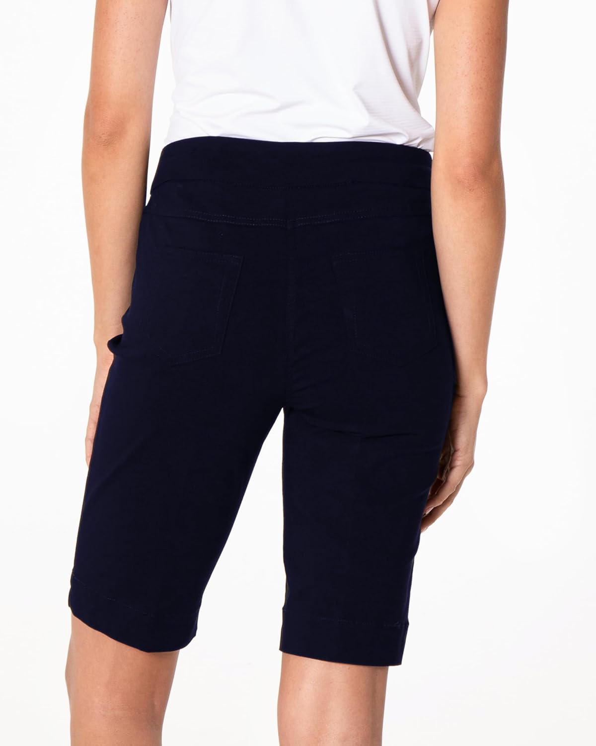 SLIM-SATION Women's Golf Wide Band Pull On Short with Real Pockets - Image 3