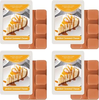 STRN Wax Melts Soy Wax Cubes 4 Pack Salted Caramel Cream Scented, Long-Lasting Fragrance Scented Wax Cubes for Warmers Natural Soy Wax for Candle Wax Melts (4 x 1.25oz)