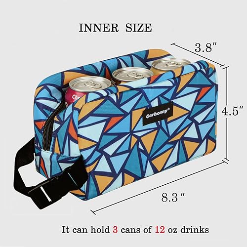 Miniatura 9 de Bolsa térmica pequeña congelable, bolsa de almuerzo pequeña mejorada de tamaño más grande aislada con bolsa de hielo, bolsa térmica para aperitivos
