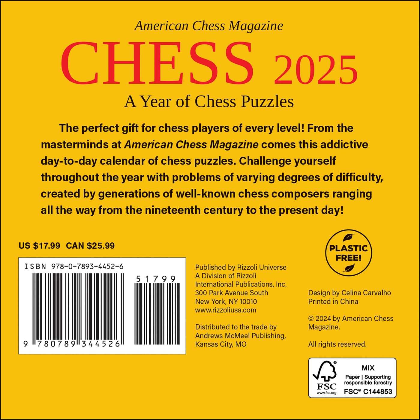 Chess 2025 Day-to-Day Calendar