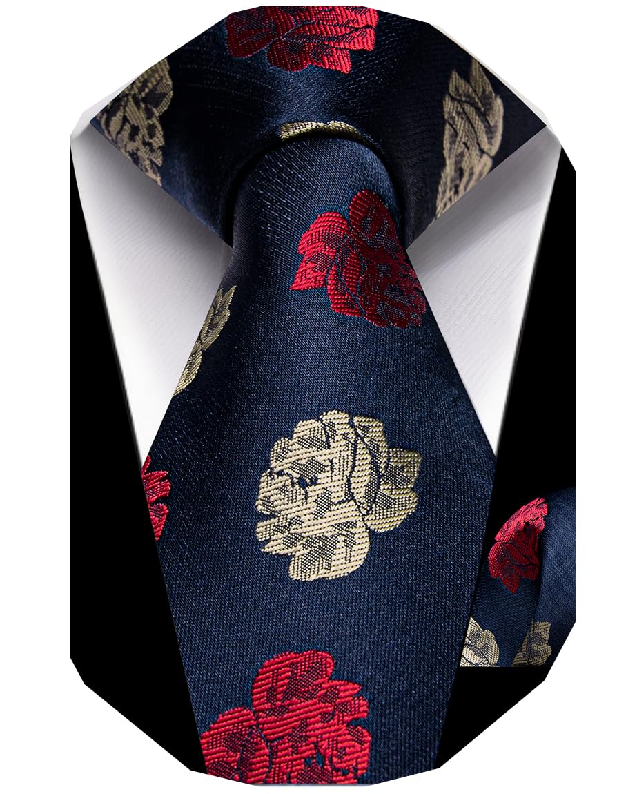 YourTies Boys Tie Silk Self Kids Necktie Pocket Square Set with Gift Box