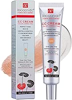 Color Correcting CC Cream,Hydrating CC Cream Foundation with Centella Asiatica Multi-Purpose Pre-makeup Primer Moisturizing Facial Concealer Sunscreen Full-Coverage CC Cream with SPF 25 (01)