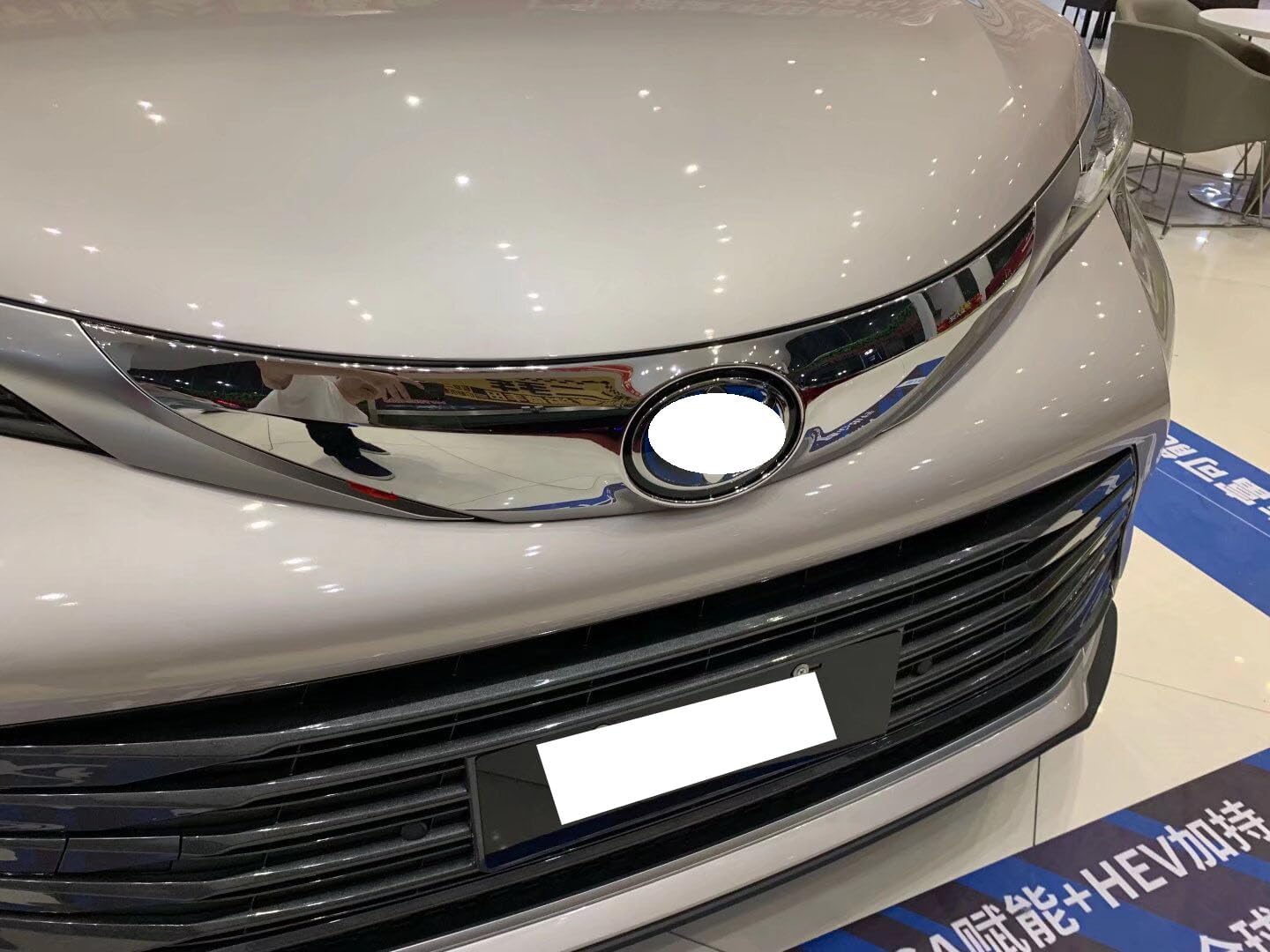 Chrome Front Grill Trim Accessorie Protector for Toyota Sienna 2021 2022 2023 2024 2025, Front Bumper Hood Trim - Easy to Install - 2pcs set