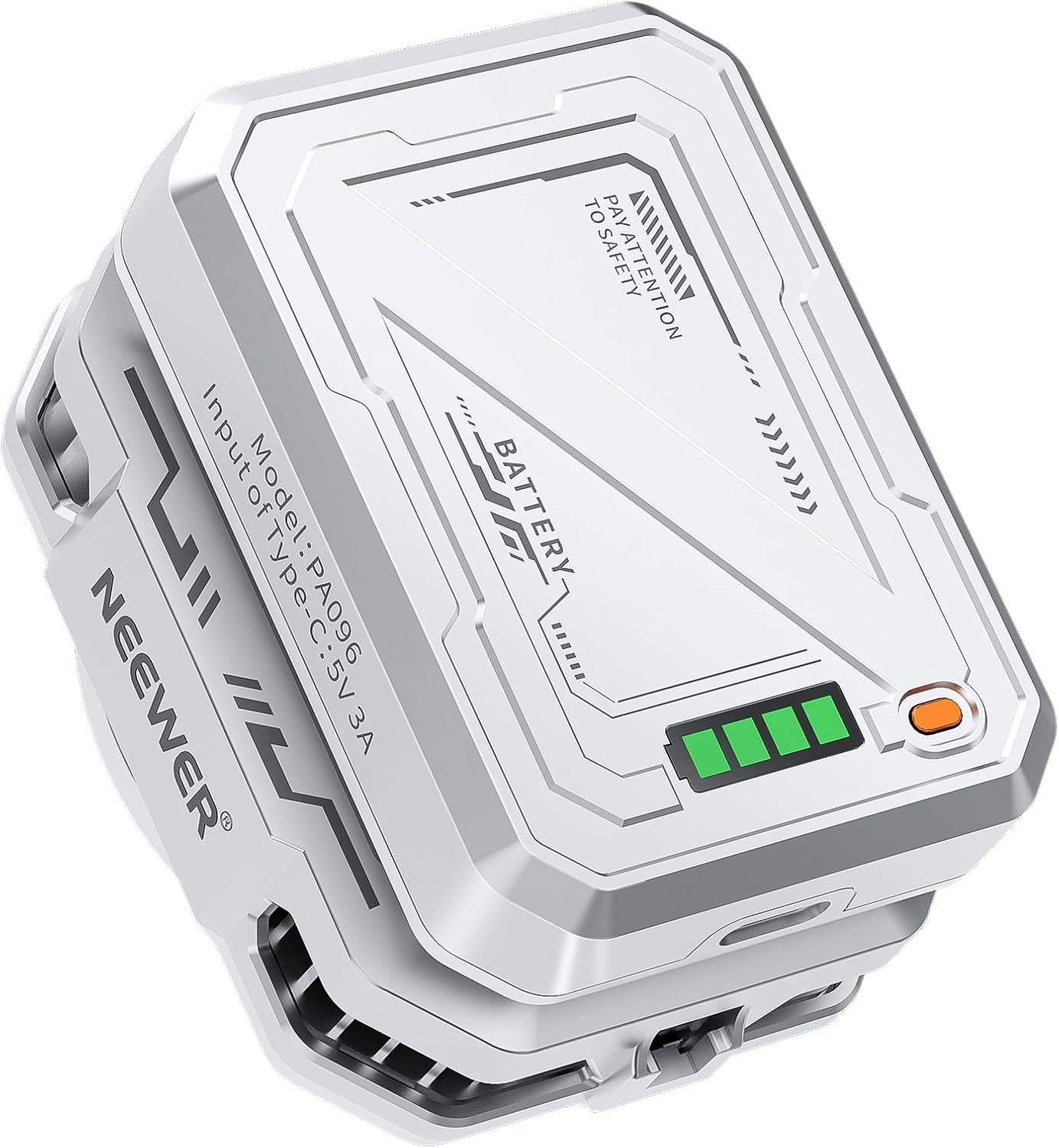 NEEWER BASICS Magnetic Phone Cooler with 5000mAh Battery, Type C Rechargeable Wireless Cooling Fan Case with Magnetic Ring & Clip Compatible with iPhone 16 15 Pro Max MagSafe Samsung for Gaming, PA096