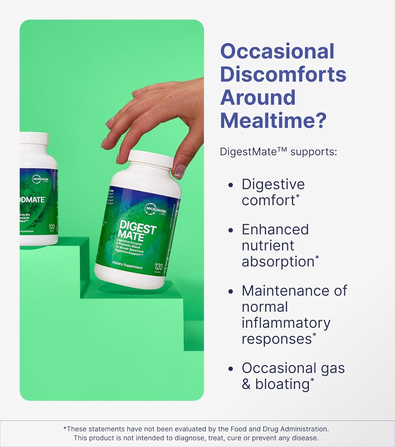 DigestMate Digestive Enzyme and Probiotic Supplement - Broad-Spectrum Digestive Enzymes for Women and Men with 14 Enzymes and Spore-Based Probiotics for Gut Health