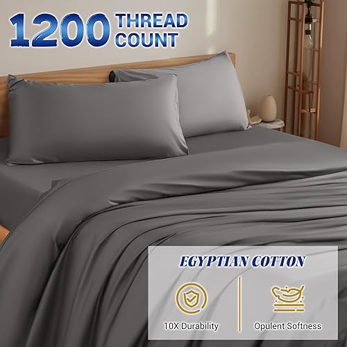 Miniatura 2 de Shilucheng Juego de sábanas de lujo de 6 piezas de microfibra suave con bolsillos profundos, lujosas, resistentes a las arrugas (azul lago)