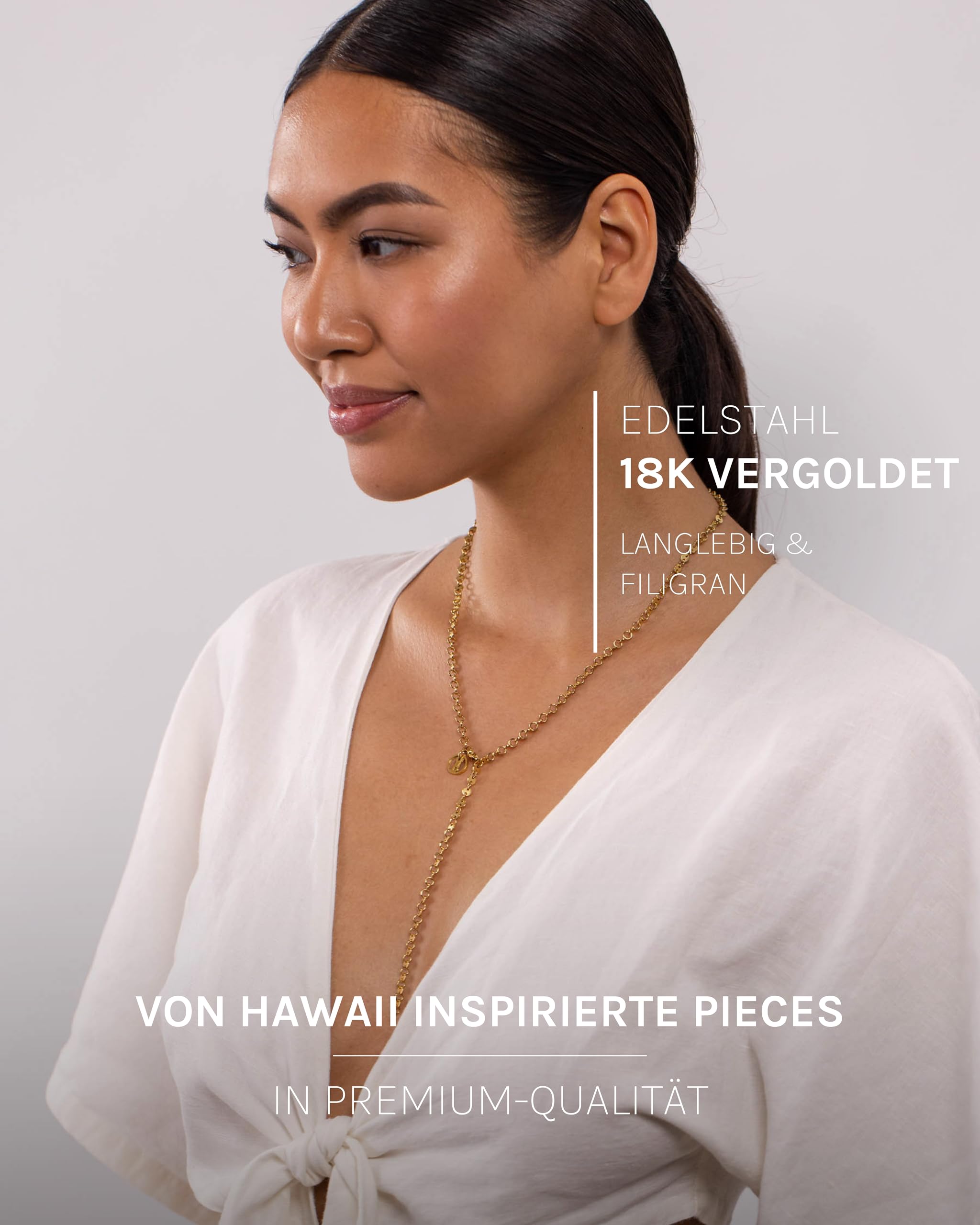 Purelei Pure Kette Damen – Halskette Damen aus langlebigem Edelstahl – Wasserfeste Kette – max. 60 cm Länge verstellbar – Halskette für deinen individuellen Look
