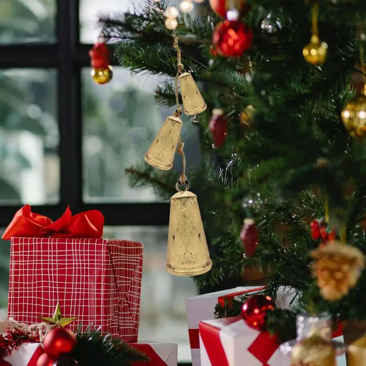 Set 3 Campane Natalizie NARRY CRAFT - Campane Rustiche Vintage Fatte A Mano In Stile Country