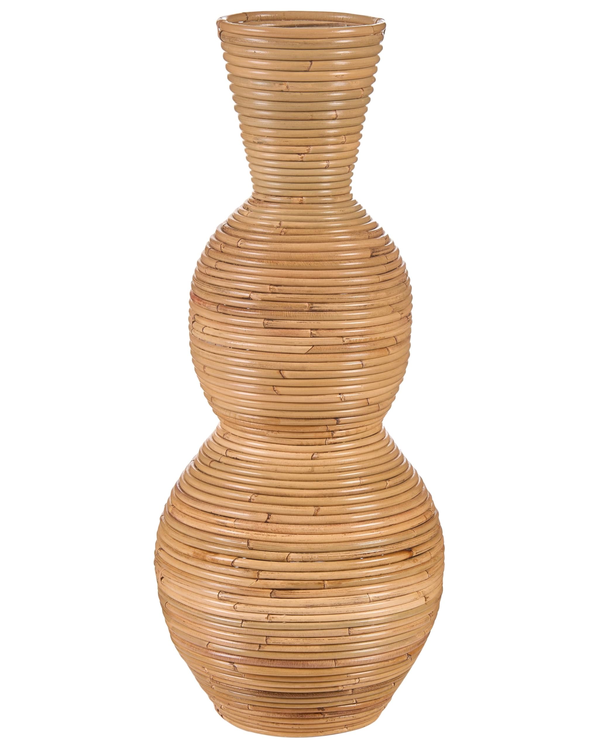 Wazon dekoracyjny rattanowy styl boho ozdobny 70 cm naturalny Symi