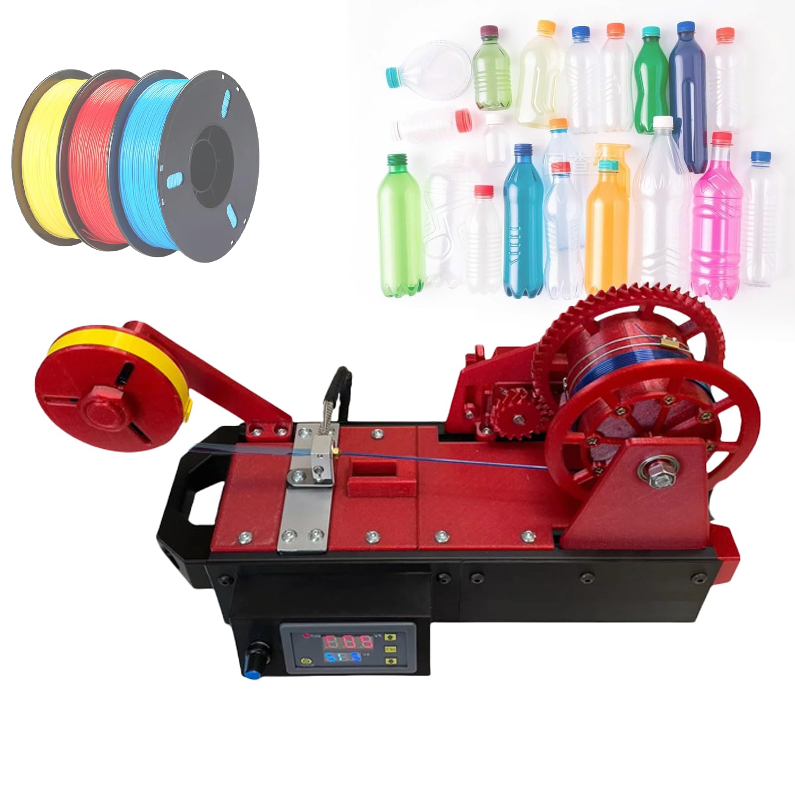 Filamentos 3D de botellas para proyectos de impresión sostenible y control de temperatura