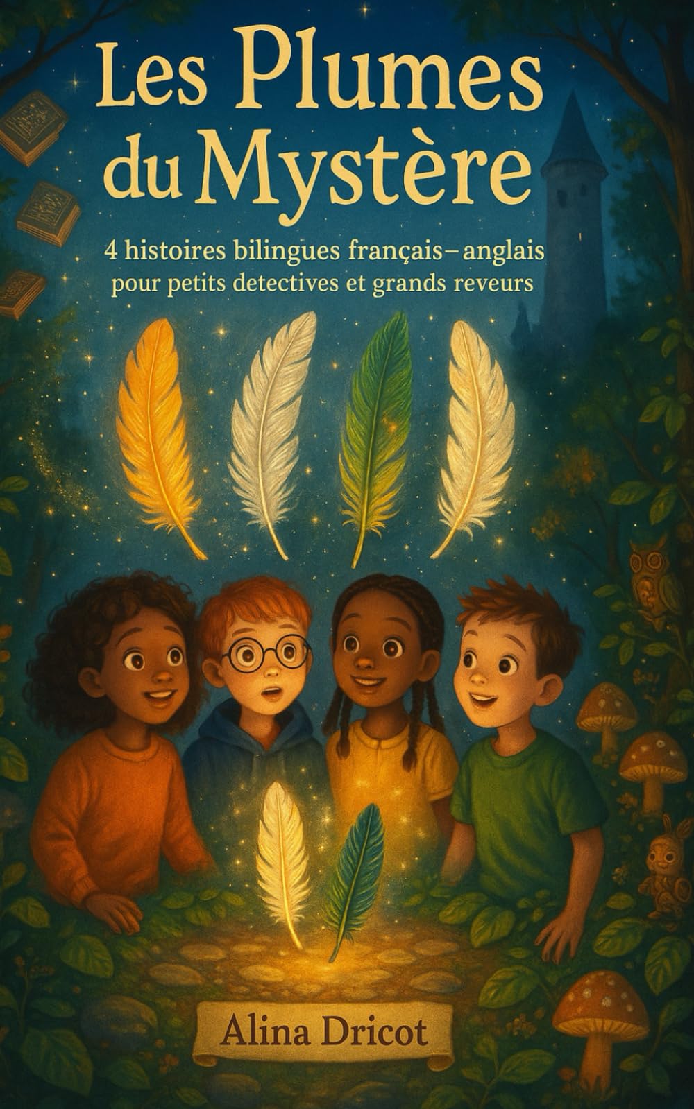 Les Plumes du Mystère: 4 histoires bilingues français – anglais pour petits détectives et grands rêveurs - Dès 8 ans (Livres Français - Anglais)