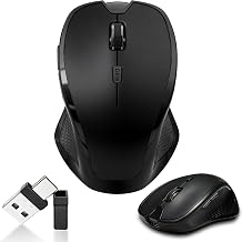Wireless Bluetooth Mouse for MacBook & iPad, Rechargeable, Black