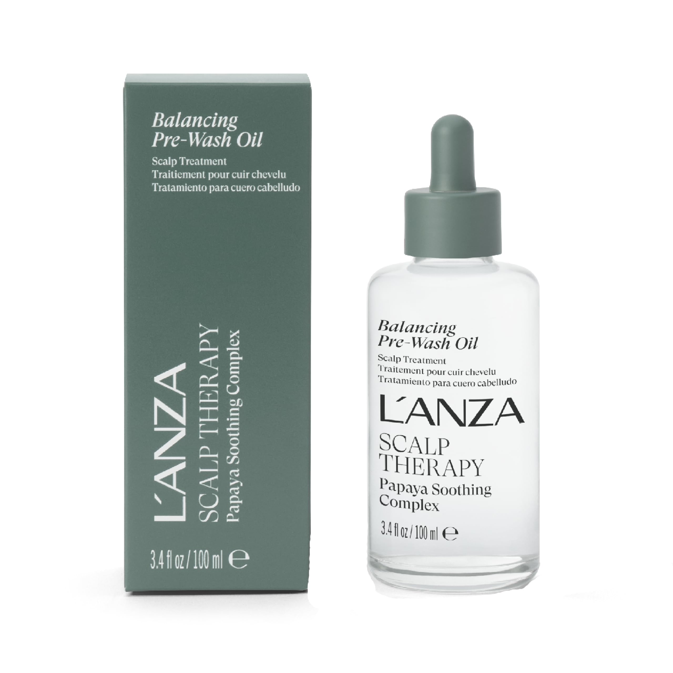 L'ANZA Scalp Therapy Balancing Pre-Wash Hair Oil, 3.4 Fl Oz
