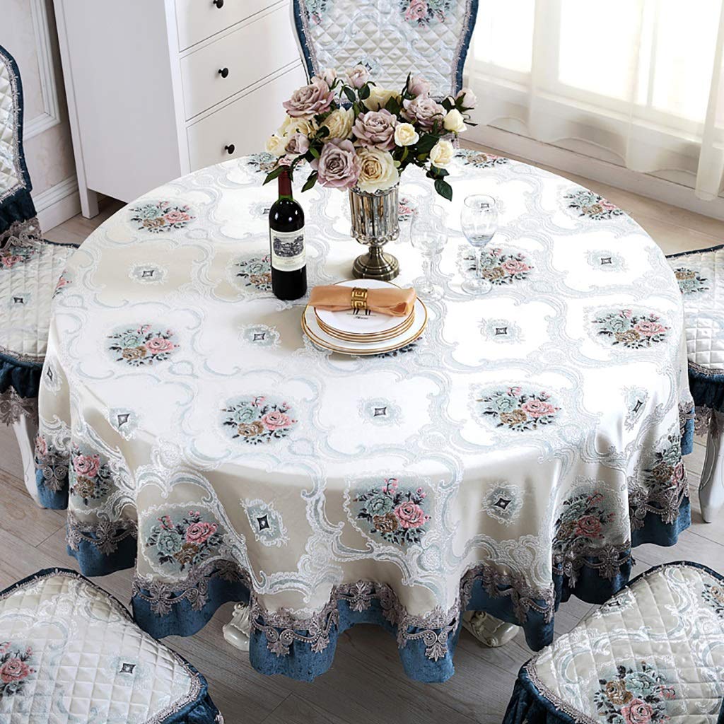 Nappe de cuisine en chenille anti-bruit pour table ronde