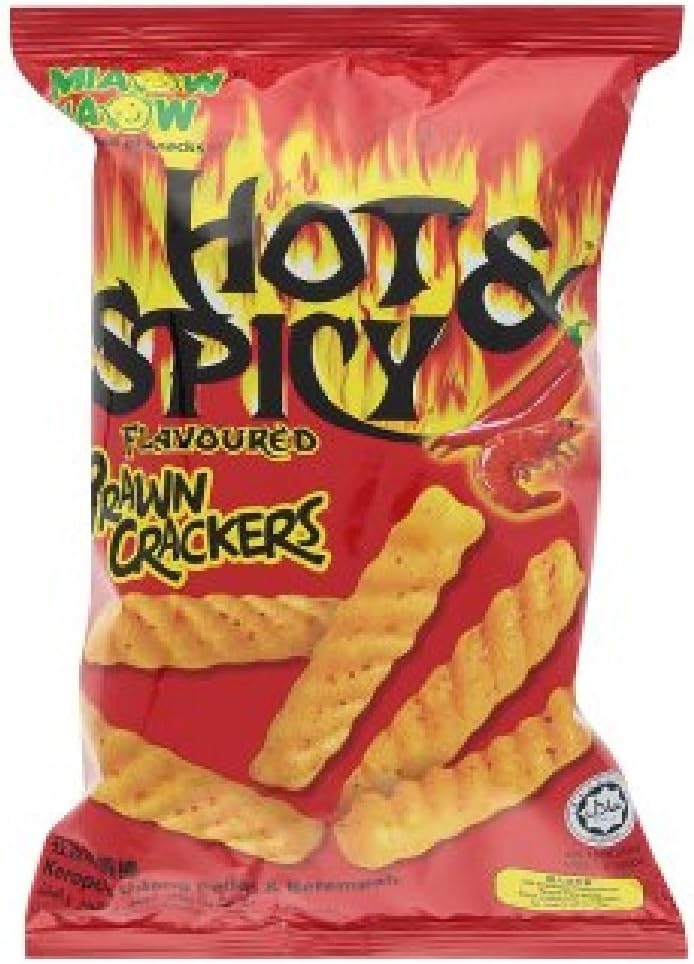 Miaow Miaow Crackers 60g x 6 Packs (Hot & Spicy Flavoured Prawn)