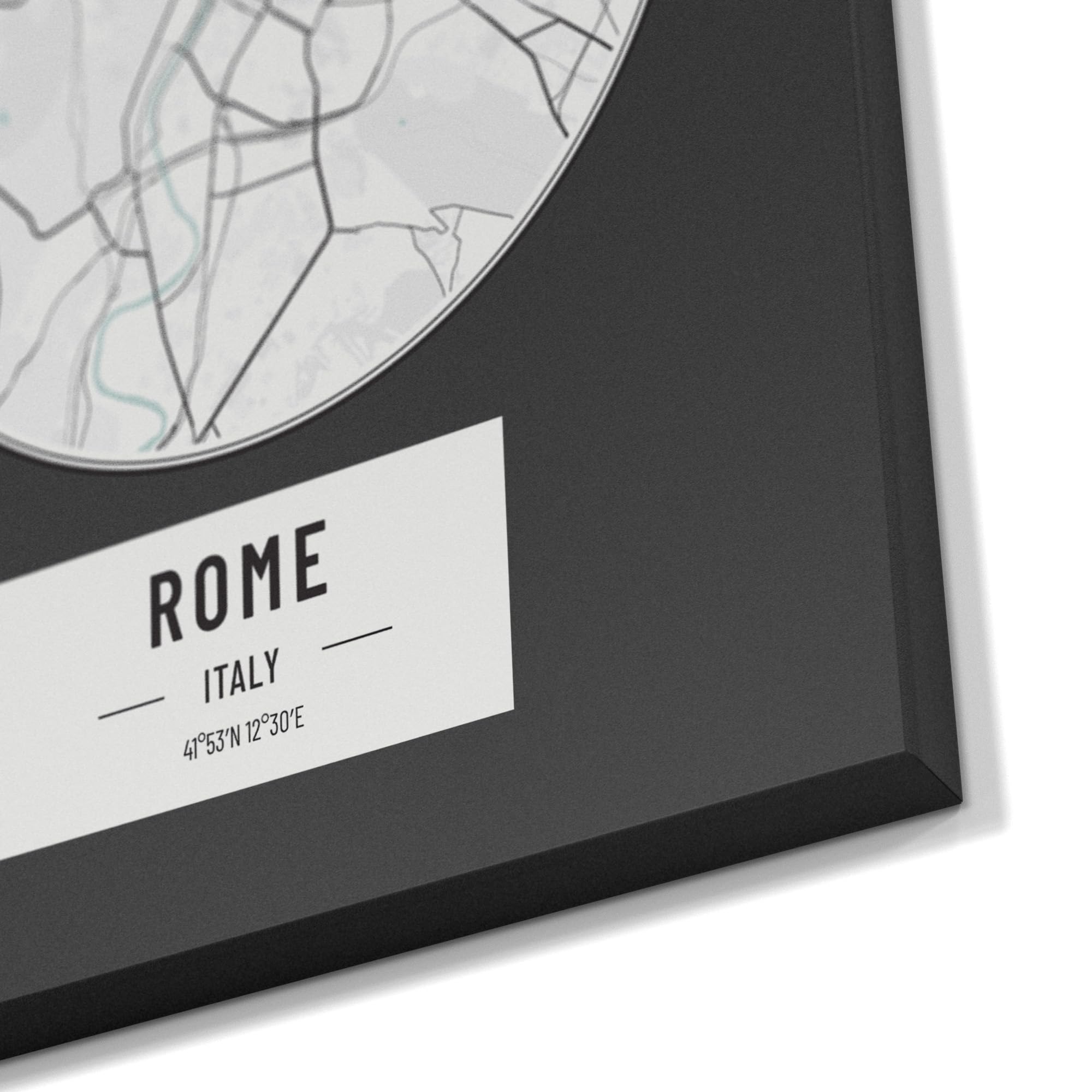 DEQORI Pizarra magnética con impresión UV, diseño "mapa de la ciudad", diseño rectangular, 90 x 60 cm, tiza metálica para escribir, decoración de pared para cocina, pasillo, habitación infantil y