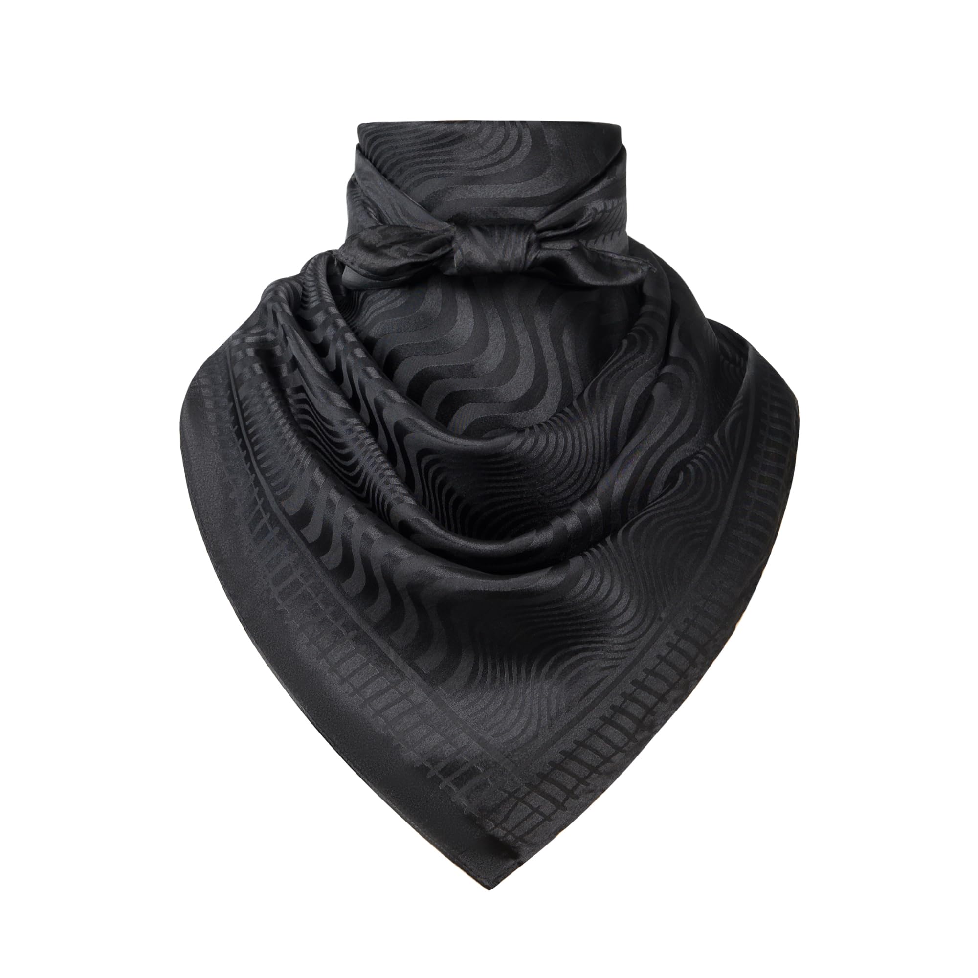 35" Men's Large Square Jacquard Scarf - Cowboy Wild Rugged Style, With Gift Packed