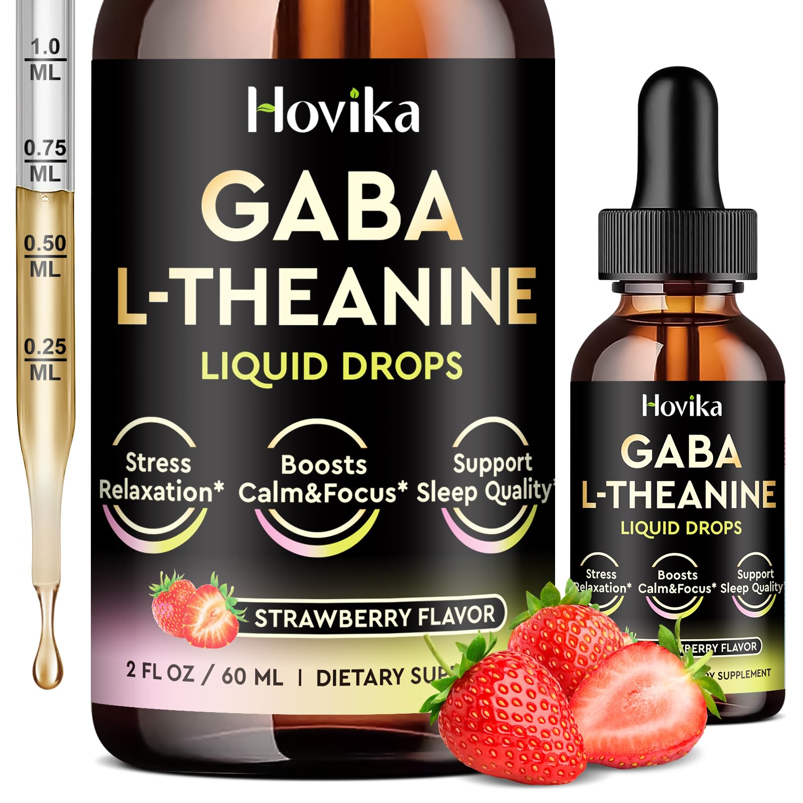 GABA L-Theanine Drops - Liquid GABA L-Theanine Supplement with L-Theanine, Ashwagandha, Magnesium Glycinate, Vitamin C, B6 - Support Sleep, Relaxation, Calm Mood & Focus - Lemon Flavor, 2 Fl Oz — Amazon image 9