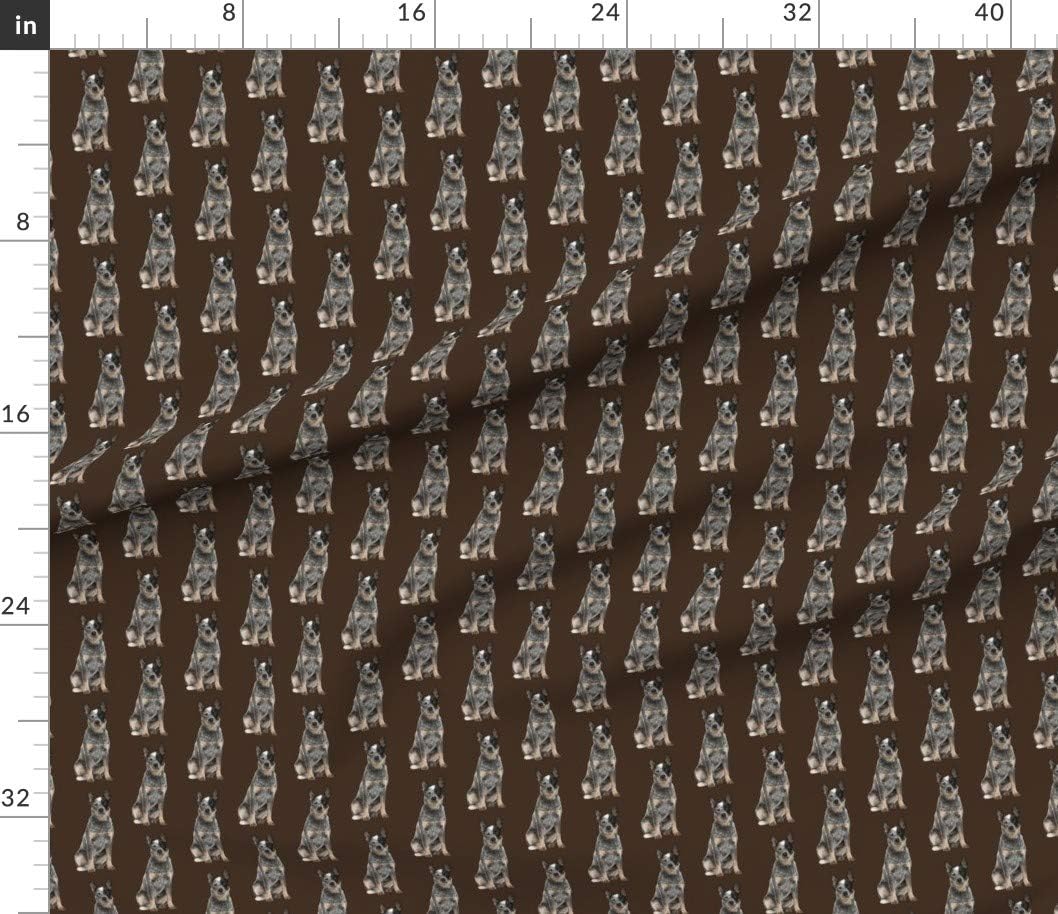Spoonflower Fabric - Australian Cattle Dog Pet Animal Printed on Petal Signature Cotton Fabric by The Yard - Sewing Quilting Apparel Crafts Decor