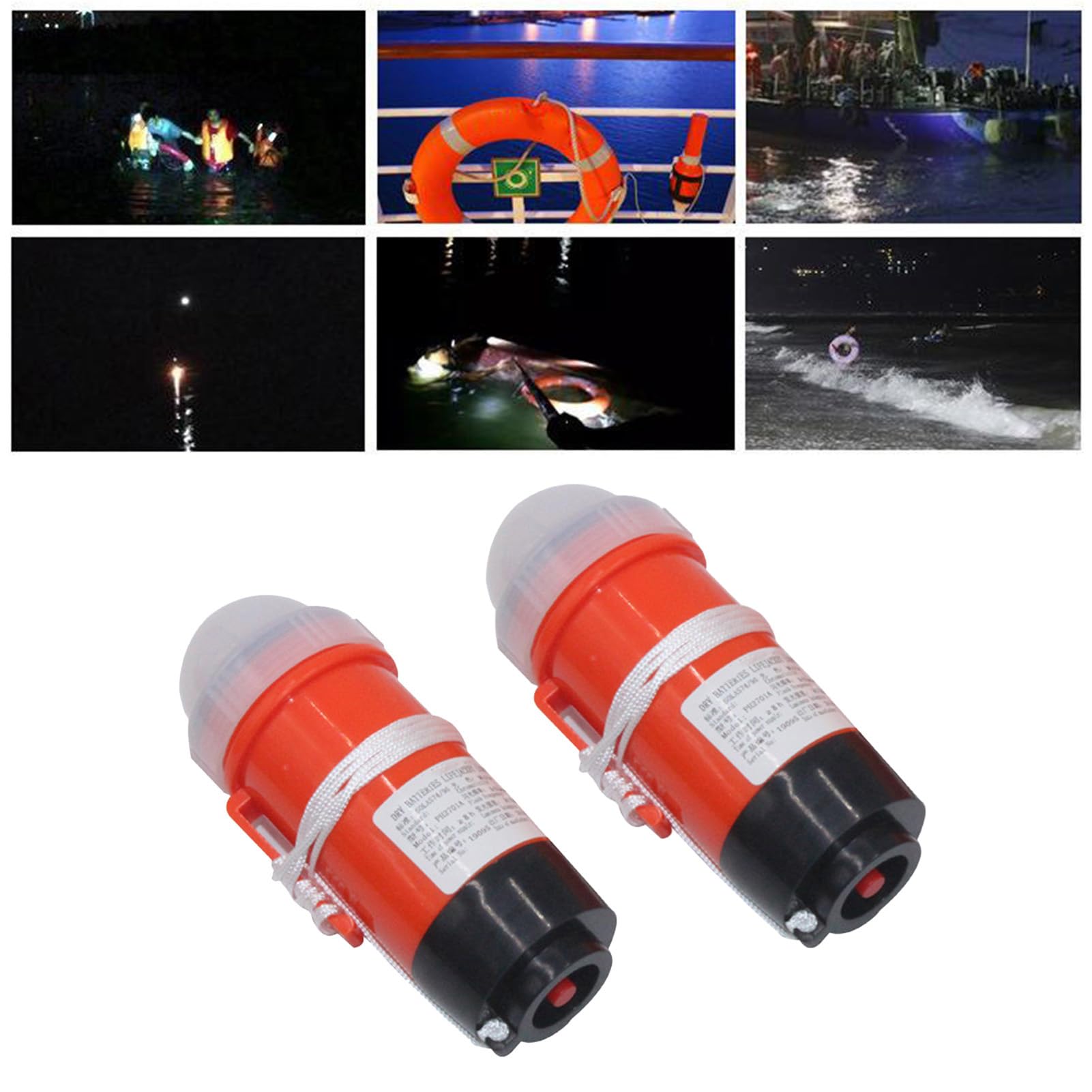 Lampe d'urgence stroboscopique – 2/4 pièces – Lumière d'urgence clignotante à piles pour gilet de sauvetage à clipser | Lumière d'urgence LED Waterprof pour gilet de sauvetage