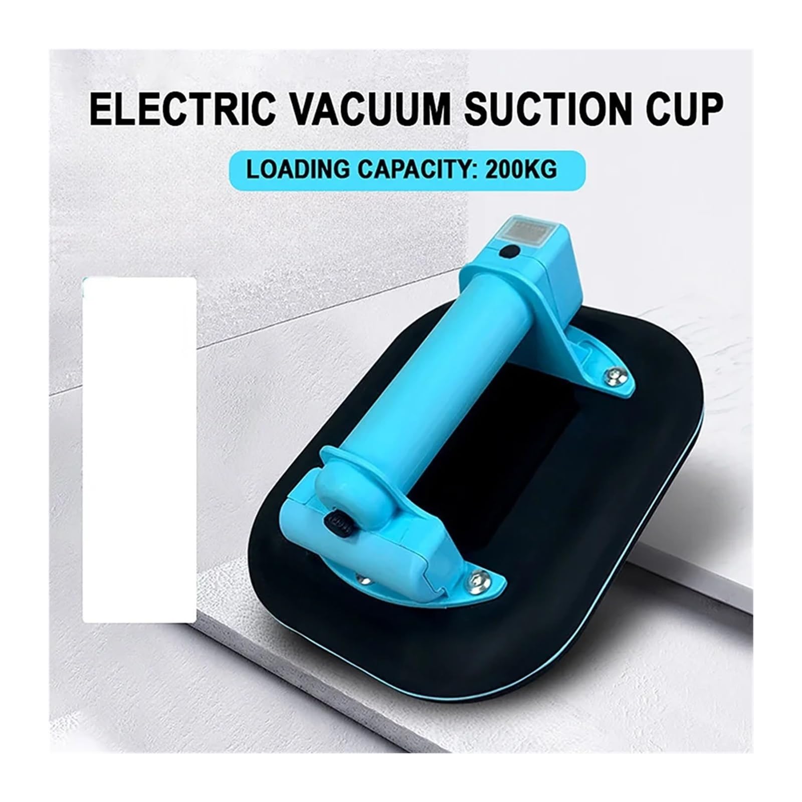 Ventosa de vacío eléctrica con ventosa azul, pantalla Digital inteligente, 200kg Elevación de paneles de madera