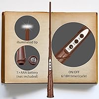 Vista 3 de Leejec 10 Piezas de Velas Flotantes de 10.8", Control Remoto de Varita Mágica con Temporizador de 6/18H, Decoraciones de Halloween, Velas Cónicas