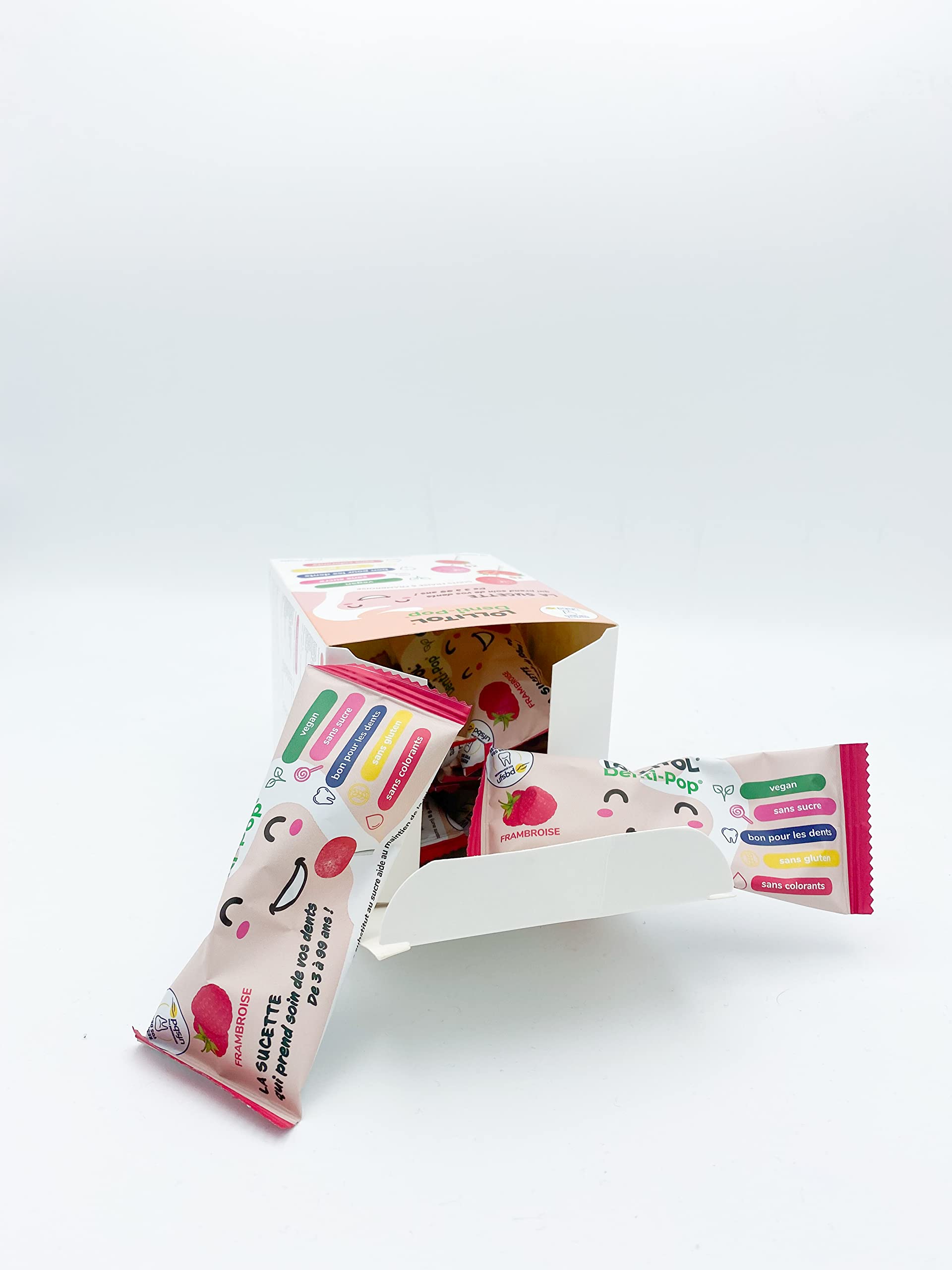 Sucettes Sans Sucre - Lollitol - Box Fruits Rouges, Saveur Fraise & Framboise - La Confiserie qui Allie Gourmandise et Bien-Être - Bonbons Sans Sucre, Vegan et sans Aspartame - Pack de 10