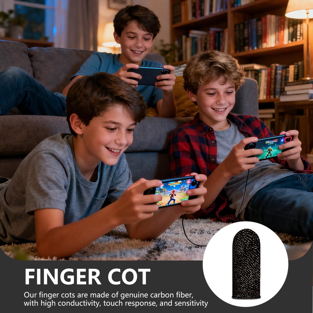 20 pièces Manchons de Doigt pour Gaming Mobile, Protection de Pouce Anti-Transpiration, Gants pour Écran Tactile Jeu Mobile
