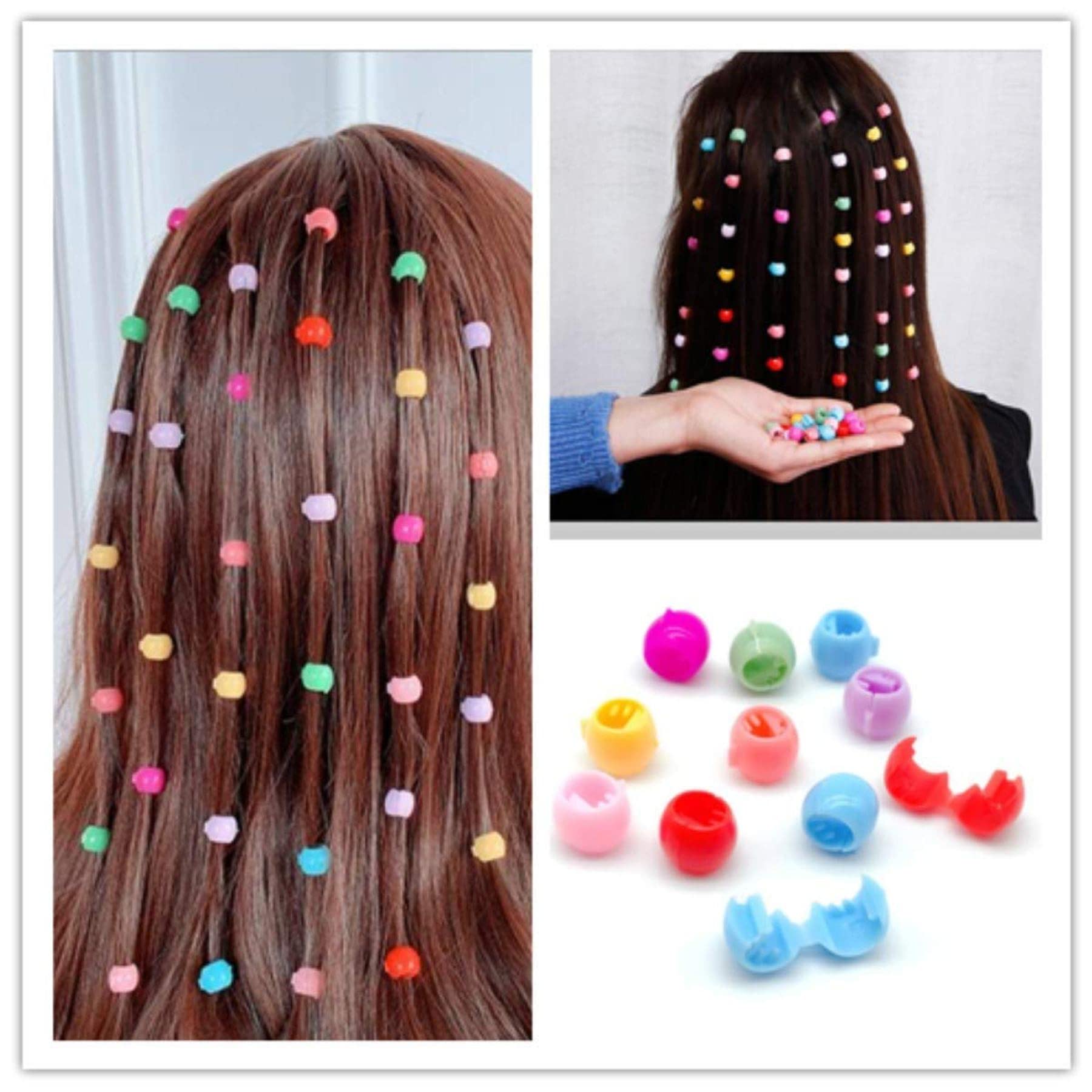 Snowpearl 32 Pieces Hair Accessories Combo - Color Bobby Hair Pins | Mini Hair Beads Claw | Cartoon Hair Clips | Printed Tic Tac Hair Clips - Multicolor for Women & Girls 3