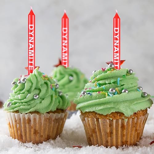 Miniatura 5 de 12 velas de cumpleaños con temática de dinamita para decoración de pasteles, videojuegos, fiesta, graduación, celebración y uso diario