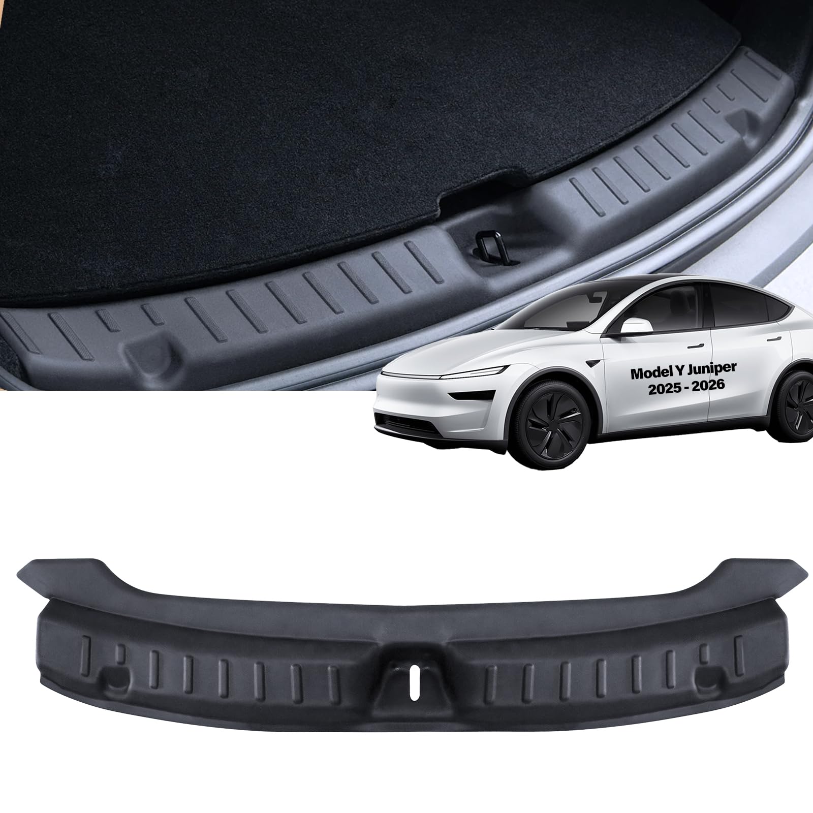 Photo 1 of 2025 2026 Rear Bumper Guard for Tesla Model Y Juniper Anti-Scratch Trunk Guard Sill Cover Protector TPE Tesla Model Y Refresh Juniper Interior Accessories Black Upgrade