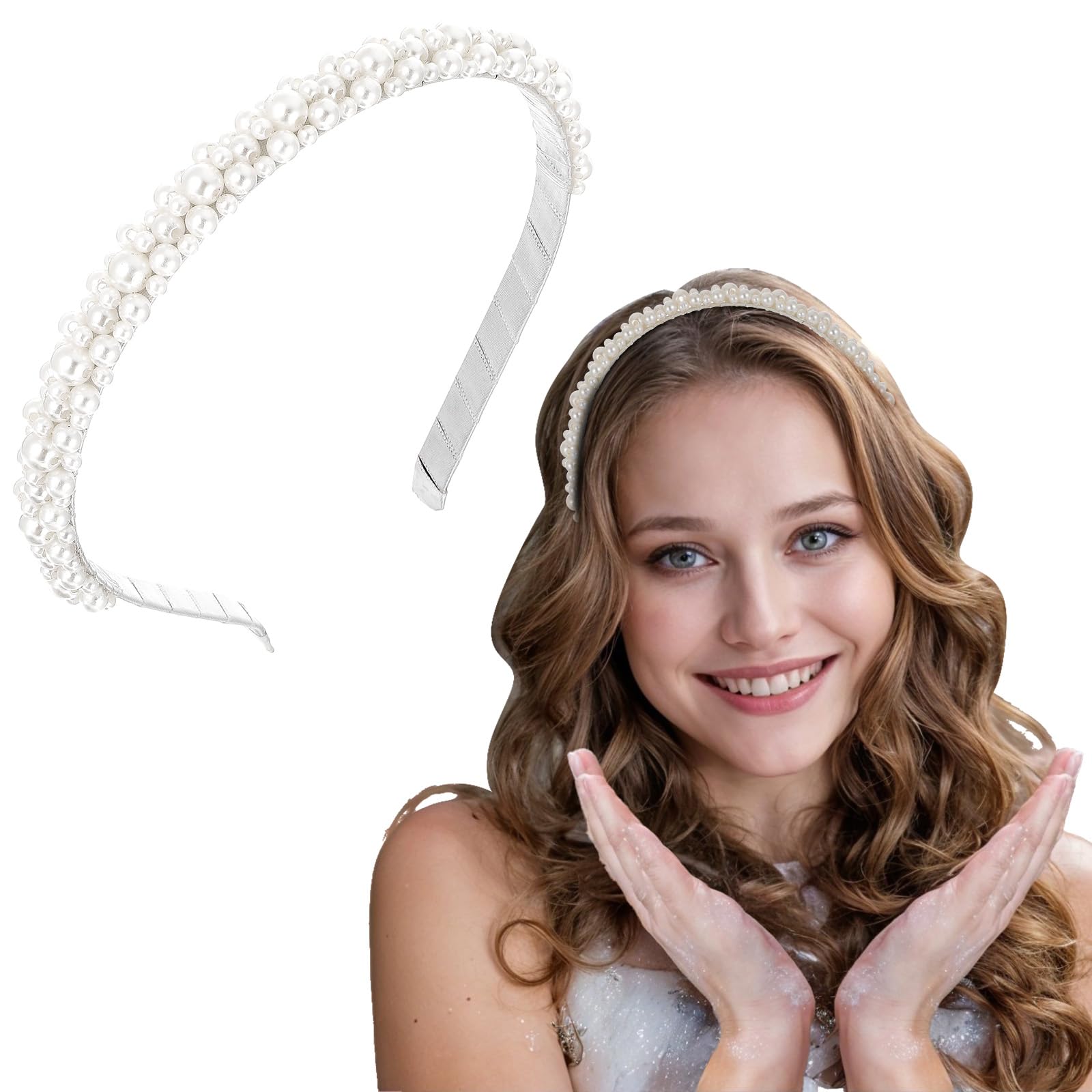 2 pezzi Fasce per capelli eleganti e alla moda da donna con fiori di