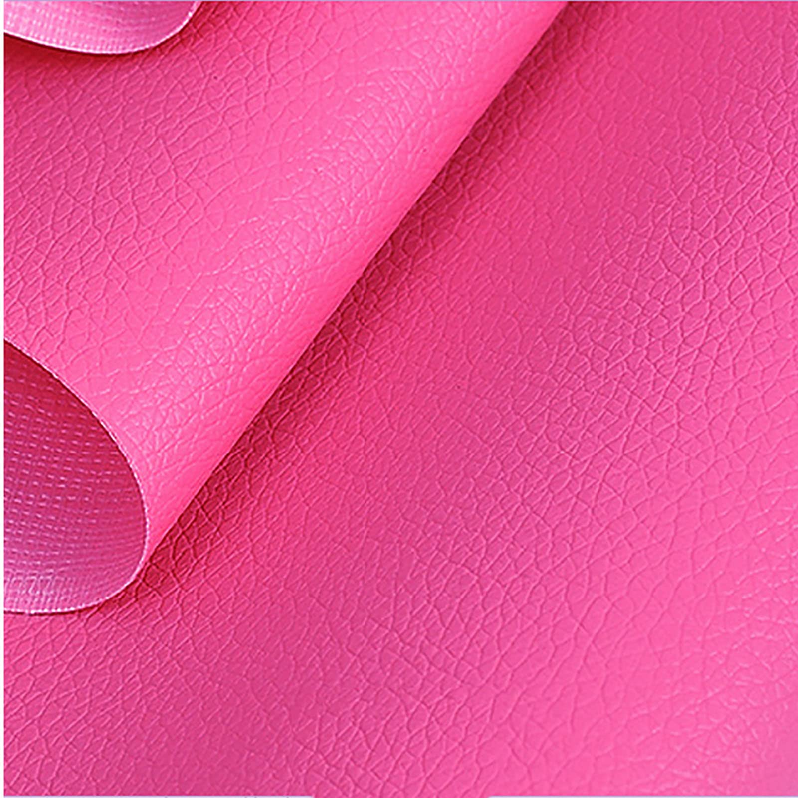 Tissu cuir synthétique de remplacement de sellerie en PVC souple rouge rose 1.38×3m
