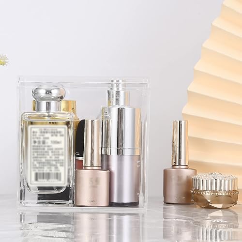 Miniatura 9 de Worasign - Cubo cuadrado de acrílico transparente, contenedores cuadrados de plástico con tapa, cajas de almacenamiento de plástico de 5.9 x 5.9 x