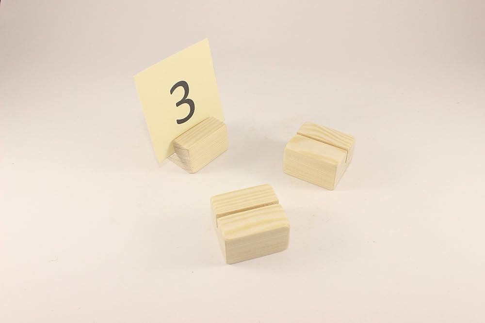 Set of 15 wooden card holders Table number holder Name tag holder
