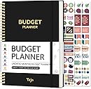 Budget Planner - Monthly Budget Book with Expense Tracker Notebook, Undated Bill Organizer & Finance Planner to Take Control of Your Money, 2025-2026 Account Book to Manage Your Finances-Black