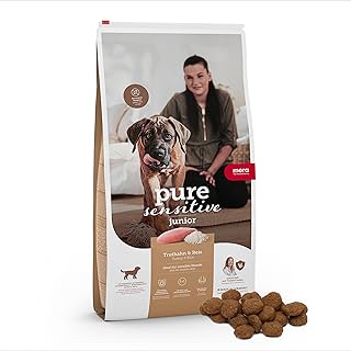 MERA Pure Sensitive Junior mit Truthahn & Reis (4kg), leicht verdauliches Welpenfutter für Junge Hunde großer Rassen ab dem 6. Monat product image