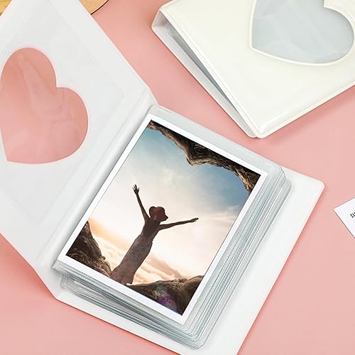 Miniatura 5 de Álbum de fotos de 3 pulgadas, impermeable, multiusos, decoración hueca, con forma de corazón, tarjetero para fotografía, almacenamiento de fotos,