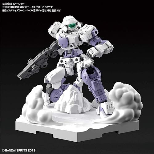 Miniatura 5 de Bandai Hobby - Misiones de 30 minutos - #03 Personalizar Base de escena (Snowfield Ver.) 30 MM 1/144 Kit de modelo