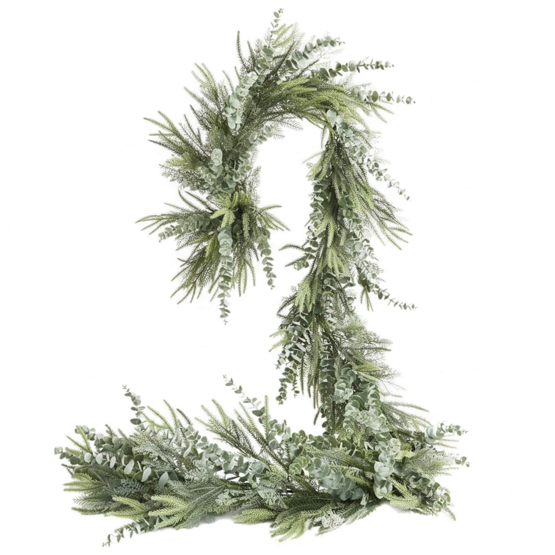 Guirlande artificielle de sapin vert 270 cm pour décoration d escalier et maison